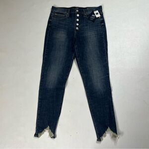 Gap | NWT Super High Rise True Skinny Raw Hem Button Fly Jeans